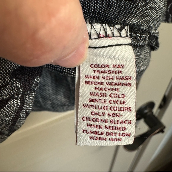 JM Collection 100% Linen Button Floral Button Down Gray & Black Tie Sleeve 16 - Picture 3 of 13